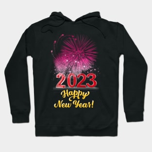 2023 Happy New Year!, PINK Fire work Celebration Hoodie